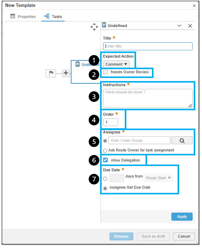 Route Template Tasks